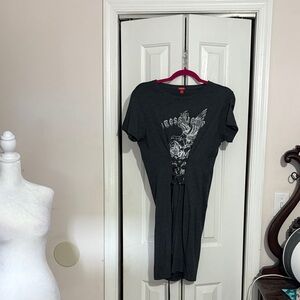 Guess Charcoal Graphic Mini Dress